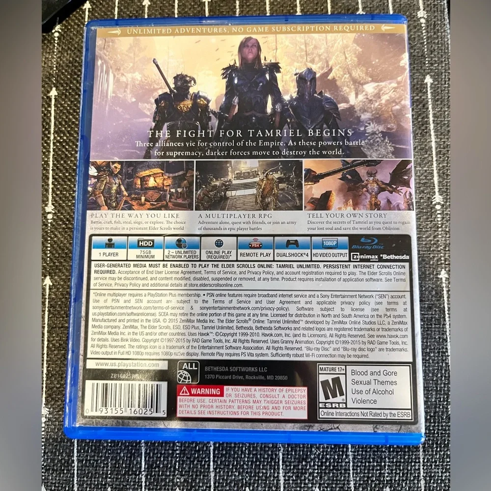 The Elder Scrolls Online PS4 Game
